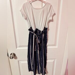 Love Squared White Ribbed romper girls size 7